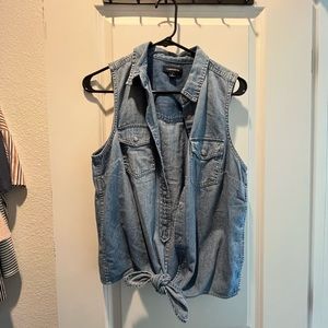 J.Crew Jean tank top tied size Small